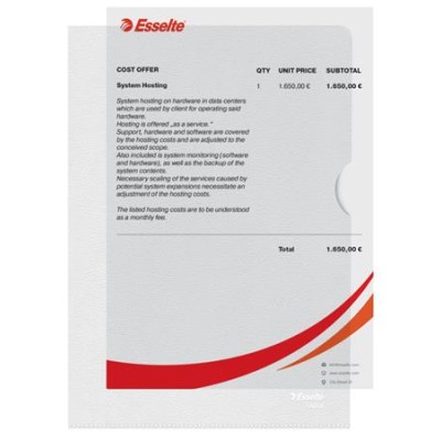 Genotherm, "L", A5, 115 mikron, narancsos felület, ESSELTE "Standard"