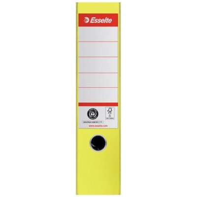 Iratrendező, 75 mm, A4, Co2-semleges, élvédő sínnel, ESSELTE "No.1", sárga