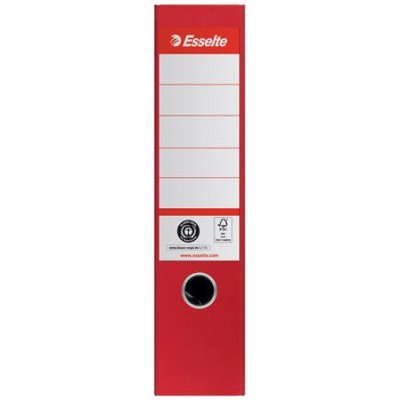 Iratrendező, 75 mm, A4, Co2-semleges, élvédő sínnel, ESSELTE "No.1", piros