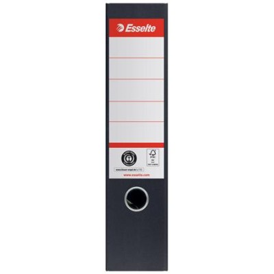 Iratrendező, 75 mm, A4, Co2-semleges, élvédő sínnel, ESSELTE "No.1", fekete