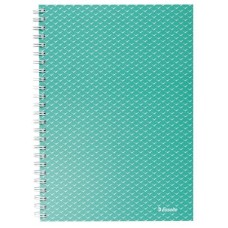 Spirálfüzet, A5, kockás, 80 lap, ESSELTE "Colour`Breeze", zöld