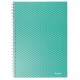 Spirálfüzet, A5, kockás, 80 lap, ESSELTE "Colour`Breeze", zöld