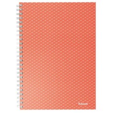 Spirálfüzet, A5, kockás, 80 lap, ESSELTE "Colour`Breeze", korall