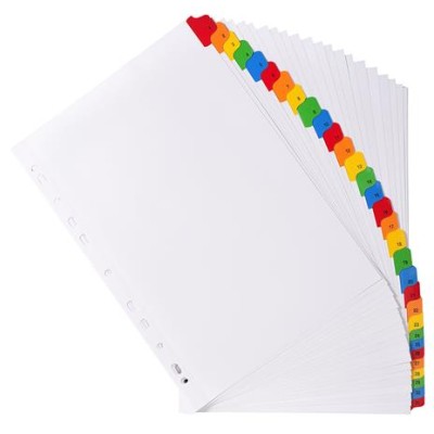 Regiszter, karton, A4, 1-31, EXACOMPTA, fehér