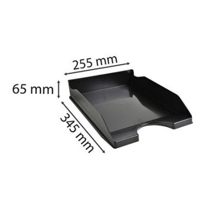 Irattálca, műanyag, A4+, EXACOMPTA "EcoBlack", fekete