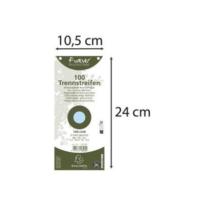 Elválasztó csÍk, karton, 105x240 mm, EXACOMPTA, világoskék