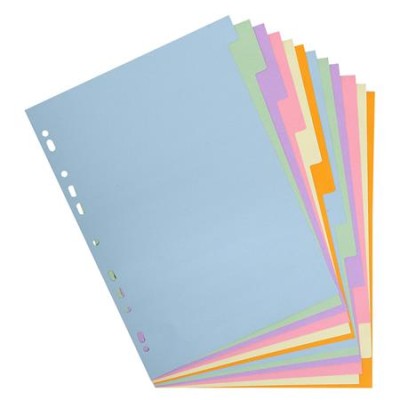 Regiszter, karton, A4, 12 részes, EXACOMPTA, pasztell színek Regiszter, karton, A4, 12 részes, EXACOMPTA, pasztell színek