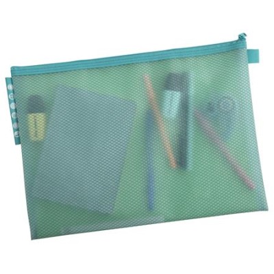 Rendszerező tasak, cipzáras, hálós, A4, EXACOMPTA "Chromaline Pastel", vegyes színek