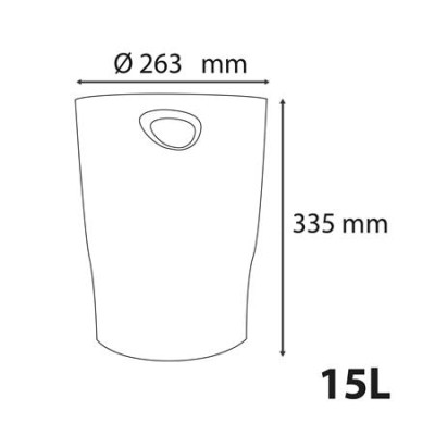 Papírkosár, 15 liter, PP, EXACOMPTA "Ecobin Skandi", nude