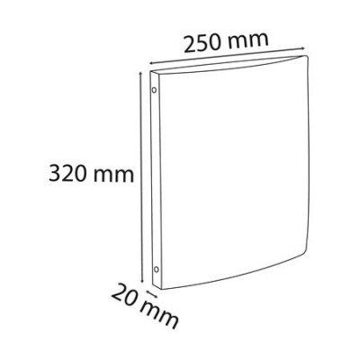 Gyűrűs könyv, 4 gyűrű, 20 mm, A4, PP, karton, EXACOMPTA, vegyes színek