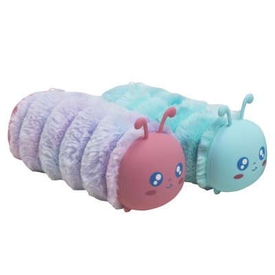 Tolltartó, cipzáras, szőrme-szilikon, EXACOMPTA "Caterpillar", vegyes színek