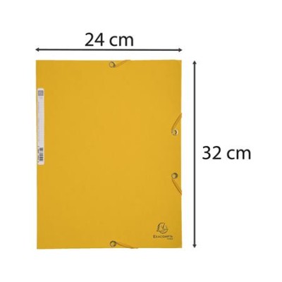 Gumis mappa, prespán, A4, EXACOMPTA, sárga