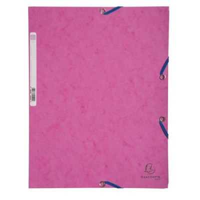 Gumis mappa, prespán, A4, EXACOMPTA, rózsaszín