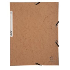 Gumis mappa, prespán, A4, EXACOMPTA, barna