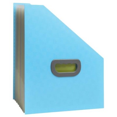 Harmonika iratpapucs, 265x325 mm, PP, 12 rekeszes, EXACOMPTA "Pop`NCo", ciánkék