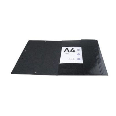 Gumis mappa, karton, A4, EXACOMPTA "Iderama", fekete