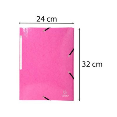 Gumis mappa, karton, A4, EXACOMPTA "Iderama", pink