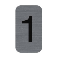Információs tábla, öntapadó, 2,5x4,4 cm, alumíniumhatású, EXACOMPTA, 1-es