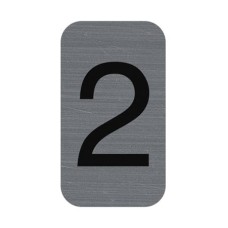 Információs tábla, öntapadó, 2,5x4,4 cm, alumíniumhatású, EXACOMPTA, 2-es