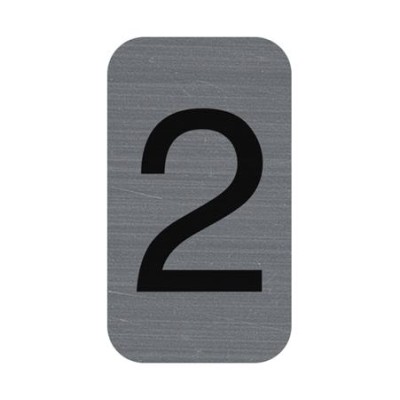 Információs tábla, öntapadó, 2,5x4,4 cm, alumíniumhatású, EXACOMPTA, 2-es