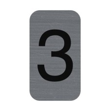 Információs tábla, öntapadó, 2,5x4,4 cm, alumíniumhatású, EXACOMPTA, 3-as
