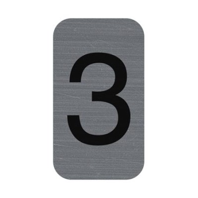 Információs tábla, öntapadó, 2,5x4,4 cm, alumíniumhatású, EXACOMPTA, 3-as