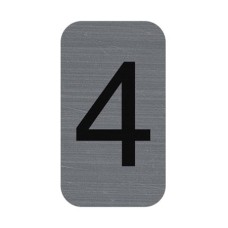 Információs tábla, öntapadó, 2,5x4,4 cm, alumíniumhatású, EXACOMPTA, 4-es