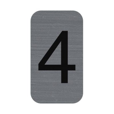 Információs tábla, öntapadó, 2,5x4,4 cm, alumíniumhatású, EXACOMPTA, 4-es