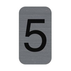 Információs tábla, öntapadó, 2,5x4,4 cm, alumíniumhatású, EXACOMPTA, 5-ös