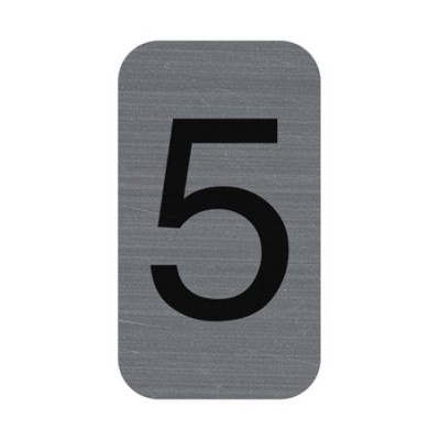 Információs tábla, öntapadó, 2,5x4,4 cm, alumíniumhatású, EXACOMPTA, 5-ös