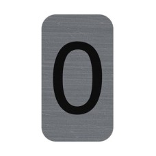 Információs tábla, öntapadó, 2,5x4,4 cm, alumíniumhatású, EXACOMPTA, 0-ás