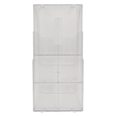 Katalógustartó, fali, A4, álló, 3 rekeszes, EXACOMPTA "Office", áttetsző