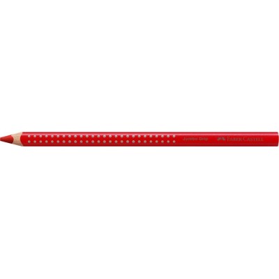 Színes ceruza, háromszögletű, FABER-CASTELL "Grip 2001 Jumbo", piros