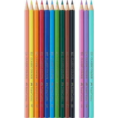 Színes ceruza készlet, hatszögletű, FABER-CASTELL"Unikornis" 10+3 különböző szín