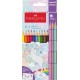 Színes ceruza készlet, hatszögletű, FABER-CASTELL"Unikornis" 10+3 különböző szín