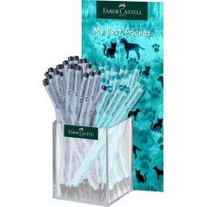 Grafitceruza display, HB, háromszögletű, FABER-CASTELL "Dogs & Cats", vegyes minta