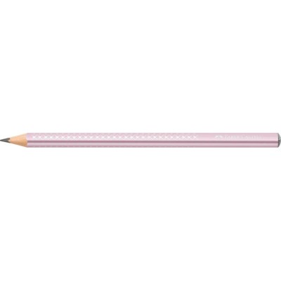 Grafitceruza, B, háromszögletű, FABER-CASTELL "Sparkle Jumbo",  metál rózsaszín