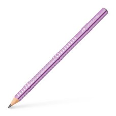 Grafitceruza, B, háromszögletű, FABER-CASTELL "Sparkle Jumbo",  metál lila