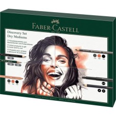 Ceruza készlet, száraz technikákhoz, FABER-CASTELL "Discovery set", 17 db-os szett