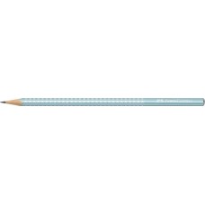 Grafitceruza, B, háromszögletű, FABER-CASTELL "Sparkle", metál óceánkék