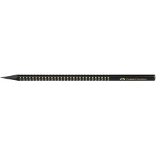 Grafitceruza, B, háromszögletű, FABER-CASTELL, "Sparkle Midnight", fekete/arany