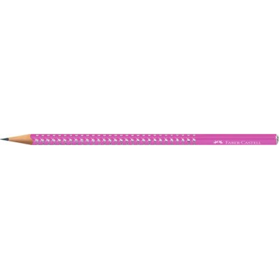 Grafitceruza, B, háromszögletű, FABER-CASTELL "Sparkle Aurora", fukszia