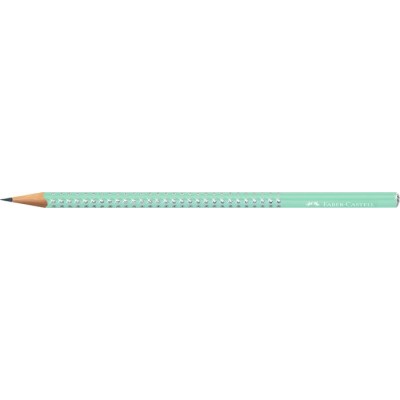 Grafitceruza, B, háromszögletű, FABER-CASTELL "Sparkle Aurora", mentazöld