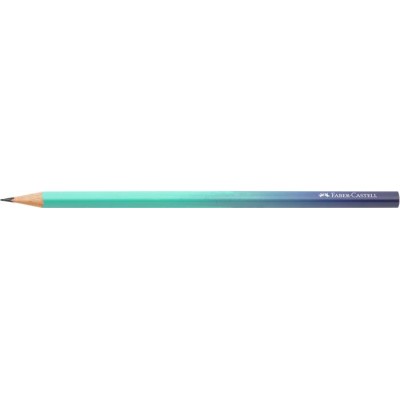 Grafitceruza, B, háromszögletű, FABER-CASTELL "Flow", türkiz-kék