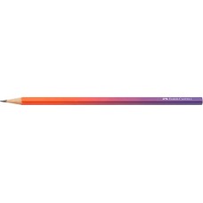 Grafitceruza, B, háromszögletű, FABER-CASTELL "Flow", piros-lila