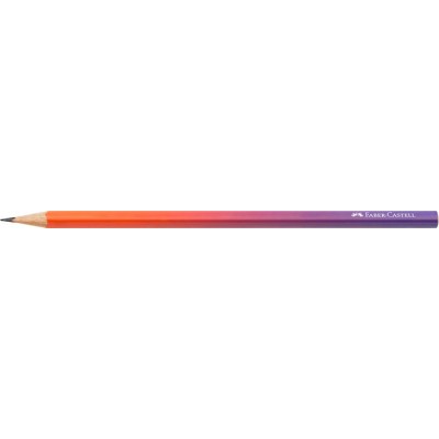 Grafitceruza, B, háromszögletű, FABER-CASTELL "Flow", piros-lila