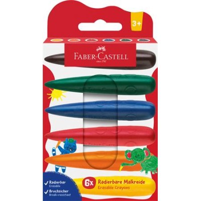 Zsírkréta készlet, FABER-CASTELL, 6 különböző szín