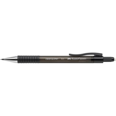 Nyomósirón, 0,5 mm, FABER-CASTELL "Grip Matic 1375", fekete