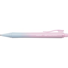 Golyóstoll, 1 mm, XB, nyomógombos, rózsa-égkék tolltest, FABER-CASTELL "Daily Ball Flow", kék