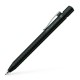 Golyóstoll, 1 mm, XB, nyomógombos, metál fekete tolltest, FABER-CASTELL "Grip-2011", kék
